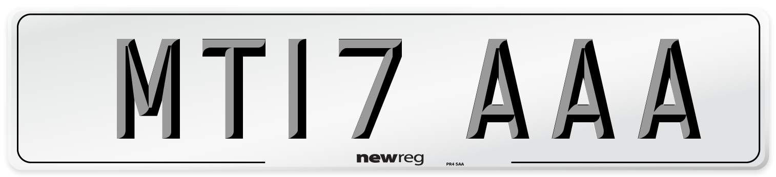 MT17 AAA Number Plate from New Reg